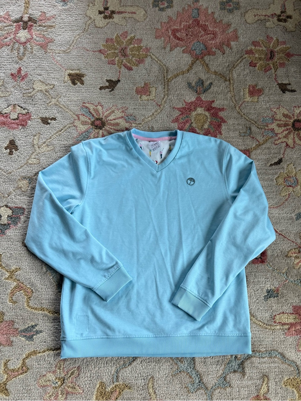 Puma Men's Arnold Palmer Light Blue V-Neck Sweater